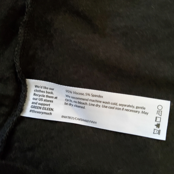 Eileen Fisher Long Sleeve Jersey Knit Shift Dress Size L Brown - Picture 10 of 11